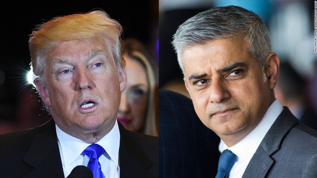 Donald Trump y Sadiq Khan.