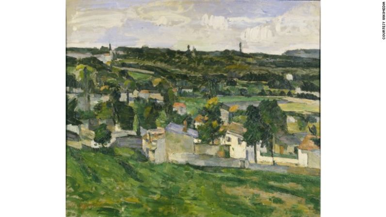 "Auvers-sur-Oise" (1879-1882) de Paul Cezanne. Esta obra fue robada el 31 de diciembre de 1999 del Museo Ashmolean de la Universidad de Oxford. El sonido del robo fue tapado por los fuegos artificiales de la Noche Vieja.