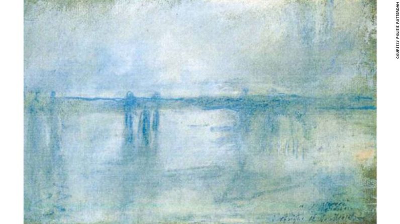 "Charing Cross Bridge, Londres" (1901) por Claude Monet. Entre muchas obras robadas del Kunsthal de Rotterdam en octubre del 2012, se pueden encontrar el "Puente de Waterloo, Londres" y "Charing Cross Bridge, Londres" de Monet. La madre de uno de los ladrones afirmó haber quemado las pinturas robadas en un intento de ocultar la evidencia, pero aún se mantienen las esperanzas.