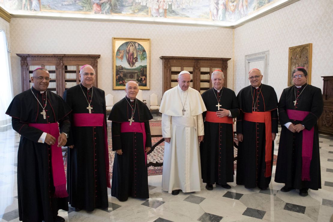 Reunión de los obispos venezolanos con el papa Francisco en la Santa Sede el 8 de junio de 2017.