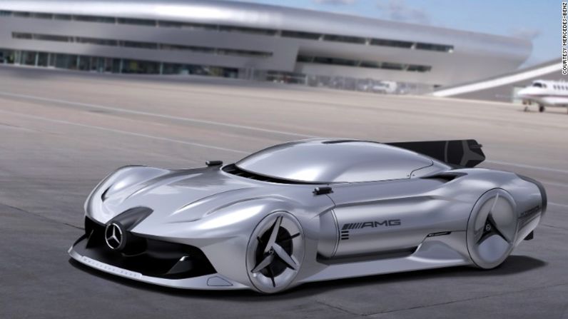 Mercedes Benz 2040 Streamliner: El nuevo concepto utiliza el mismo sistema del motor del jet dual que su progenitor, pero intercambia las curvas del pasado por una estética más angular, futurista.