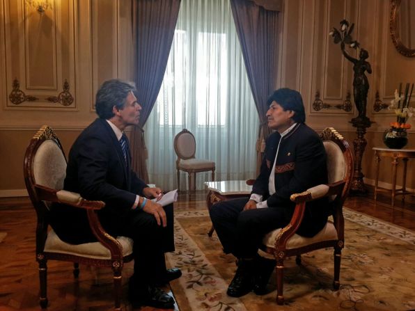 Aquí con Evo Morales, presidente de Bolivia.