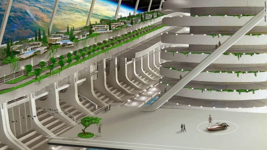 Así se verían las plataformas habitables de Asgardia.