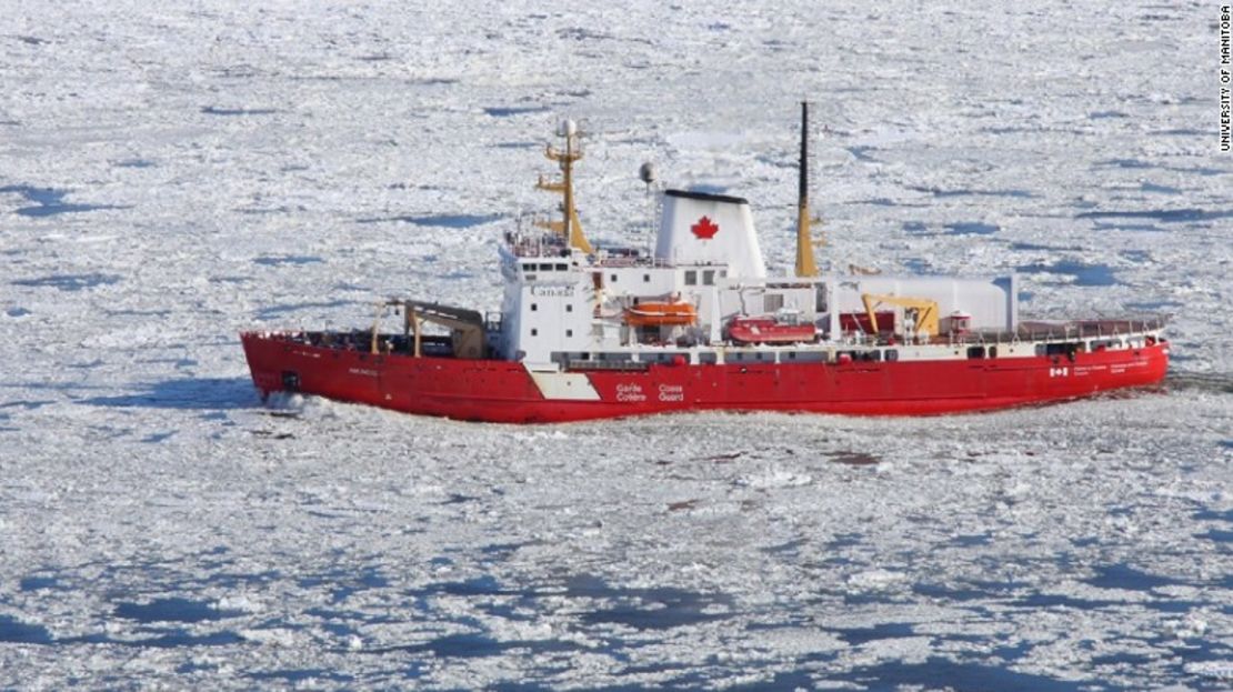 El CCGS Amundsen, un rompehielos canadiense de investigación.