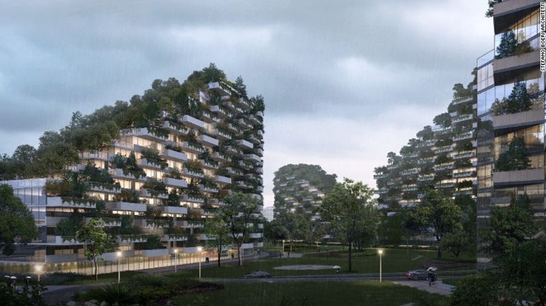 El Bosque Urbano será un barrio autosuficiente de 342 hectáreas. Todas sus casas, hospitales, hoteles, escuelas y oficinas estarán absolutamente cubiertos por plantas y árboles. La construcción está planeada para comenzar en el 2020.