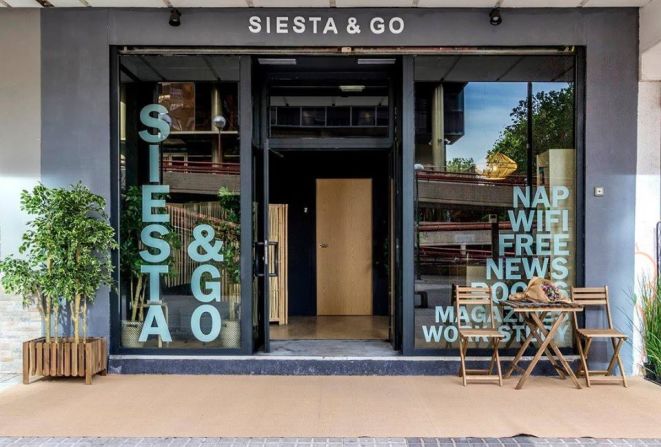 Siesta&Go es el primer establecimiento en España para dormir la siesta. Está ubicado en el corazón financiero de Madrid.