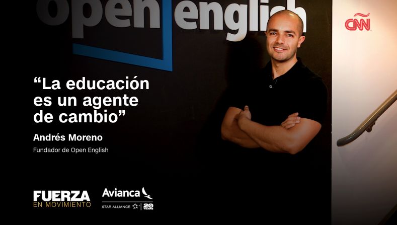 Andrés Moreno, fundador de Open English, apuesta a la educación en línea como herramienta de crecimiento personal y profesional.