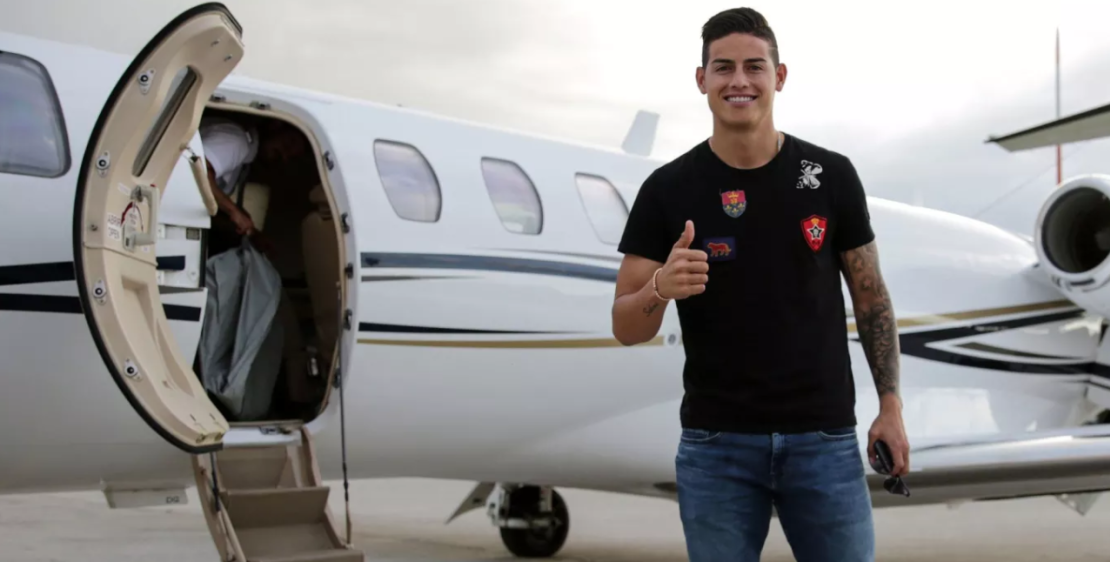 James a su llegada a Munich