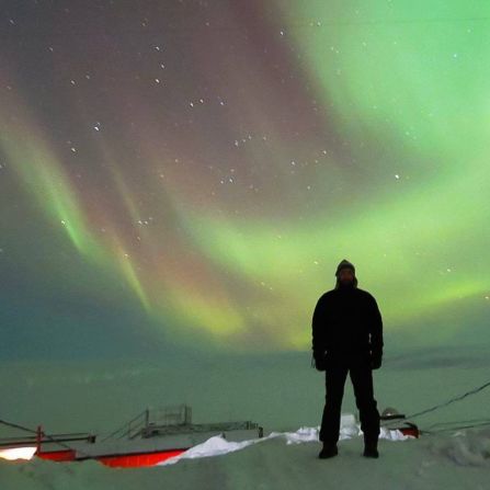 En la Base Belgrano II son comunes las auroras boreales. Eric Dorado en la 'noche polar' de cuatro meses en el invierno en la Antártida.