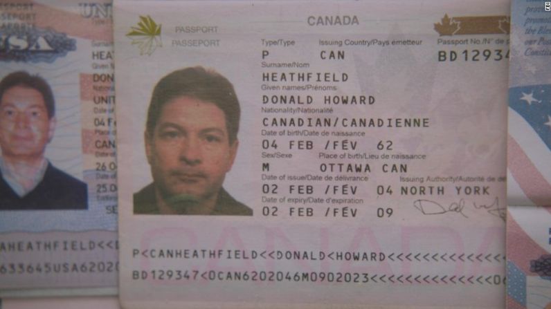 Otro de los diez espías vivía en Boston. Pasó por el nombre de Donald Howard Heathfield y tenía este pasaporte canadiense.