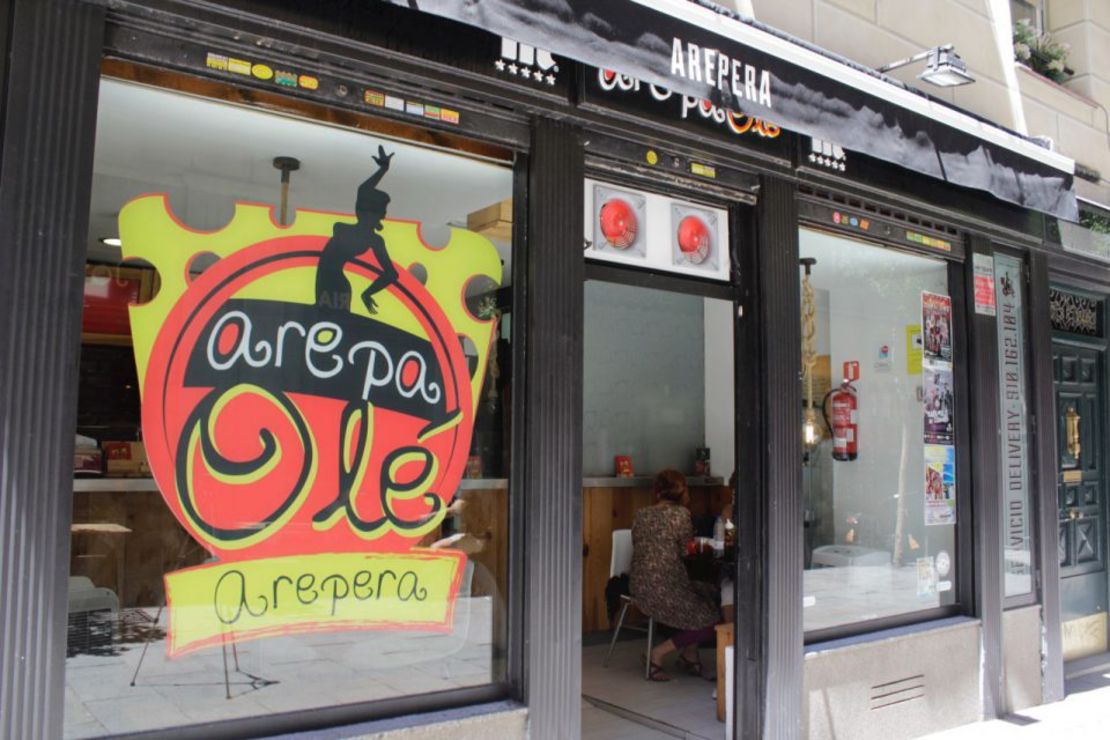 Restaurante Arepa Olé en Madrid, España.