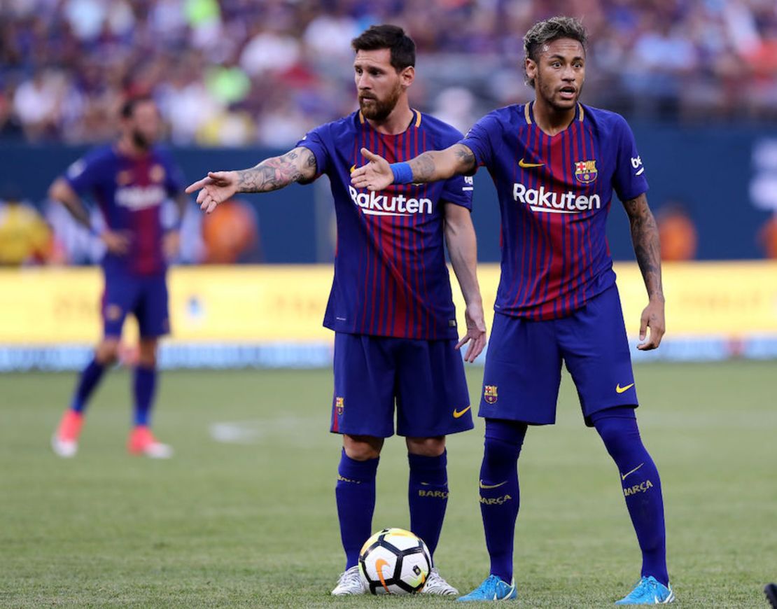 Messi y Neymar durante un partido de preparación en Estados Unidos.