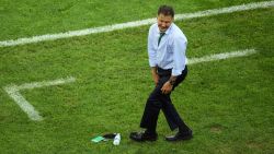 SOCHI, RUSSIA - JUNE 29:  Juan Carlos Osorio, head coach of Mexico reacts during the FIFA Confederations Cup Russia 2017 Semi-Final between Germany and Mexico at Fisht Olympic Stadium on June 29, 2017 in Sochi, Russia.