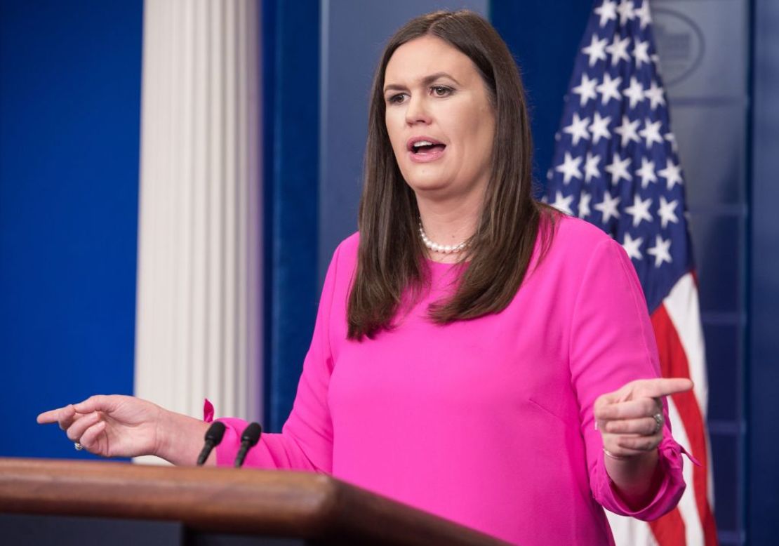 Sarah Huckabee Sanders, vocera de la Casa Blanca.