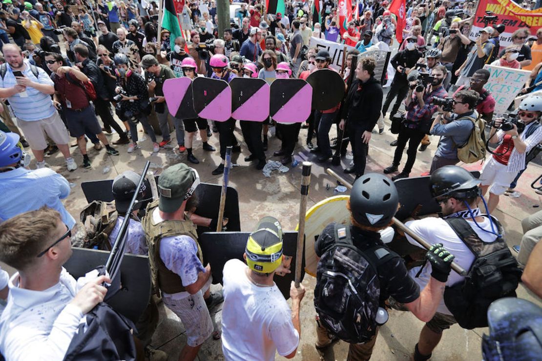 Enfrentamientos en Charlottesville, Virginia.