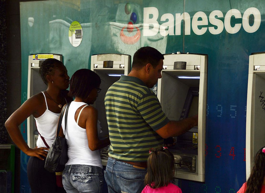 Cajero automático del banco venezolano Banesco.