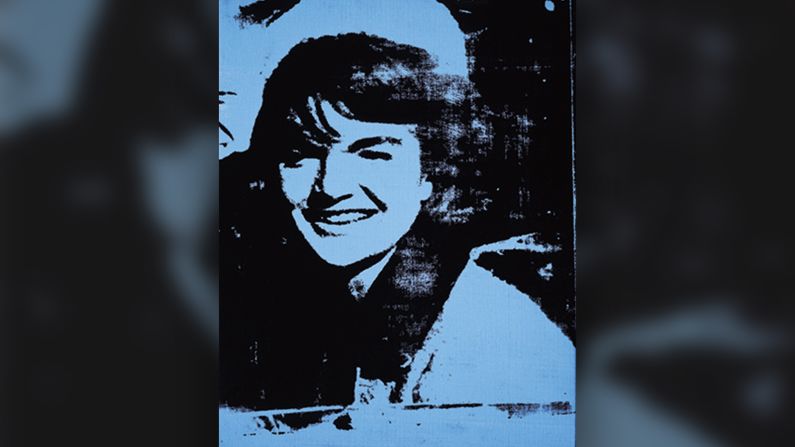 Andy Warhol. Jackie (sonriendo), 1964. Pintura de polímero sintético y serigrafía sobre tela. 50.8 x 40.6 cm. , Nueva York)