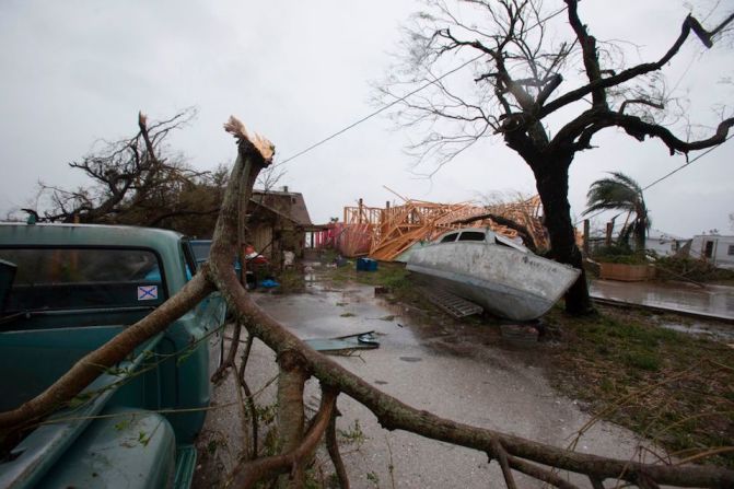 Daños por Harvey en Bayside, Texas.