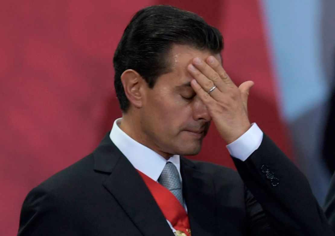 El presidente de México, Enrique Peña Nieto, durante su quinto informe de gobierno.