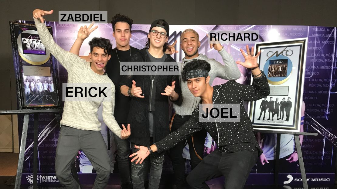 Erick, Zabdiel, Christopher, Richard y Joel son los miembros de CNCO.