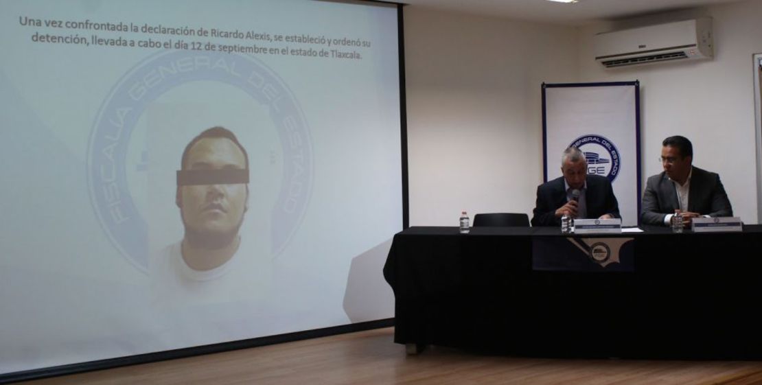 Conferencia de la Fiscalía General del Estado de Puebla, en México, sobre la investigación de la muerte de la joven Mara Castilla.