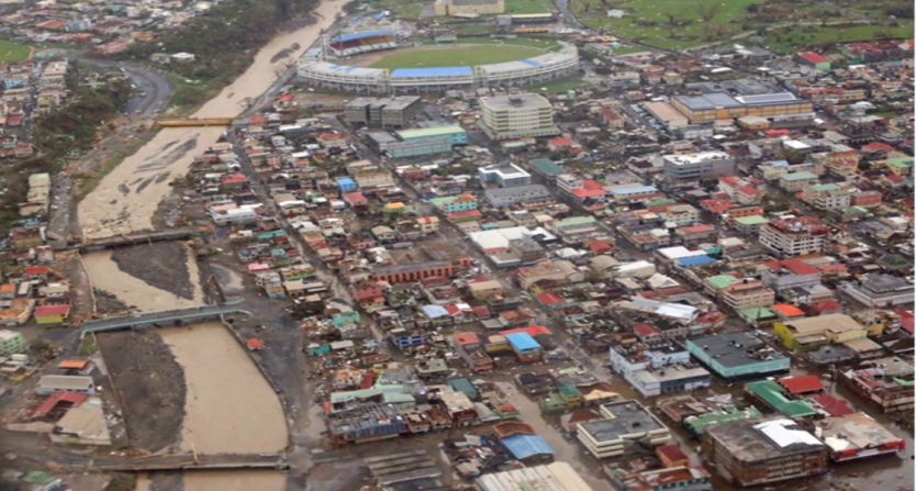 Los sobrevuelos permiten observar la devastación producida por el huracán María en la pequeña isla de Dominica.