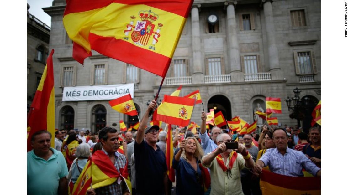 Manifestación en Barcelona contra la independencia de Cataluña.