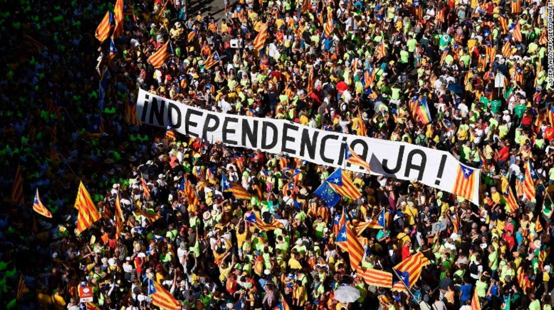 Manifestación a favor de la independencia.