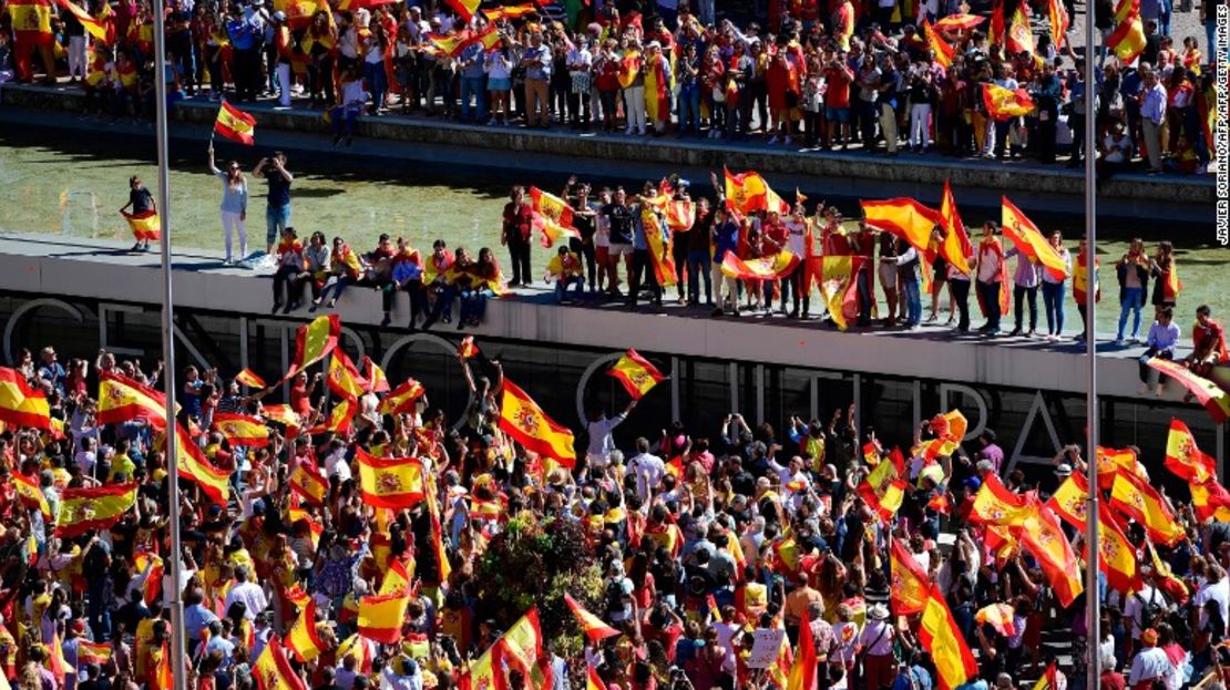 En Madrid también se llevó a cabo una multitudinaria manifestación contra el separatismo y por la unidad de España.