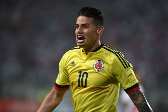 James marcó el gol de Colombia ante Perú.