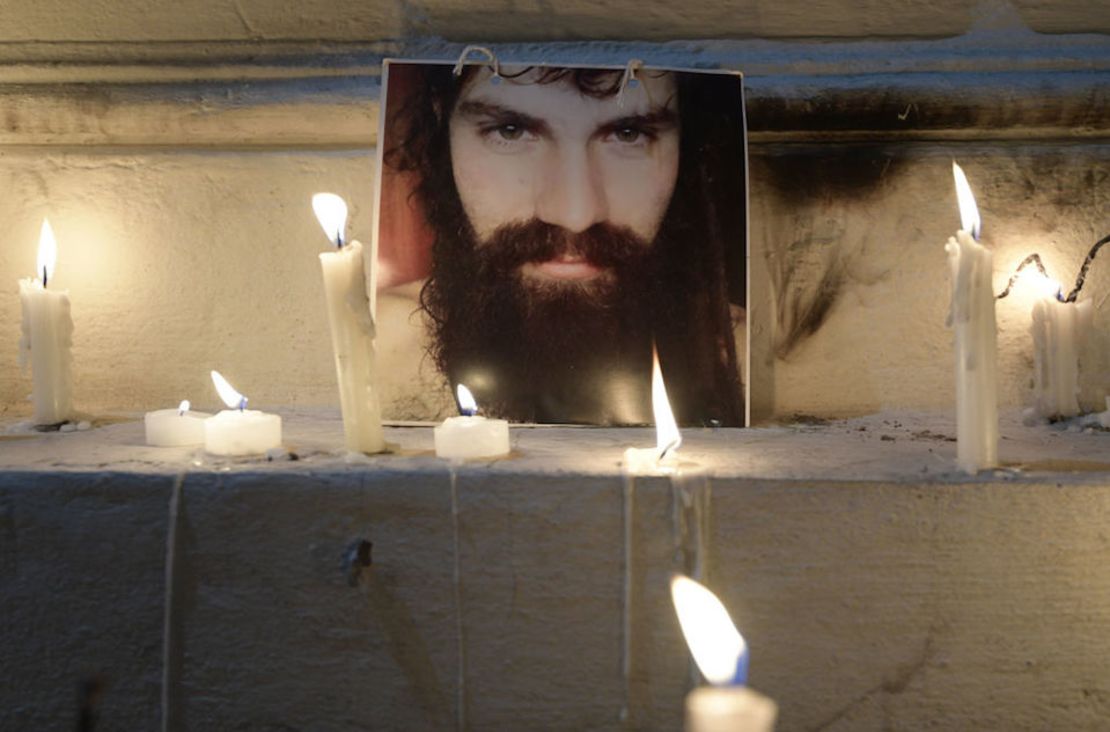 Ofrenda en recuerdo de Santiago Maldonado en Buenos Aires.