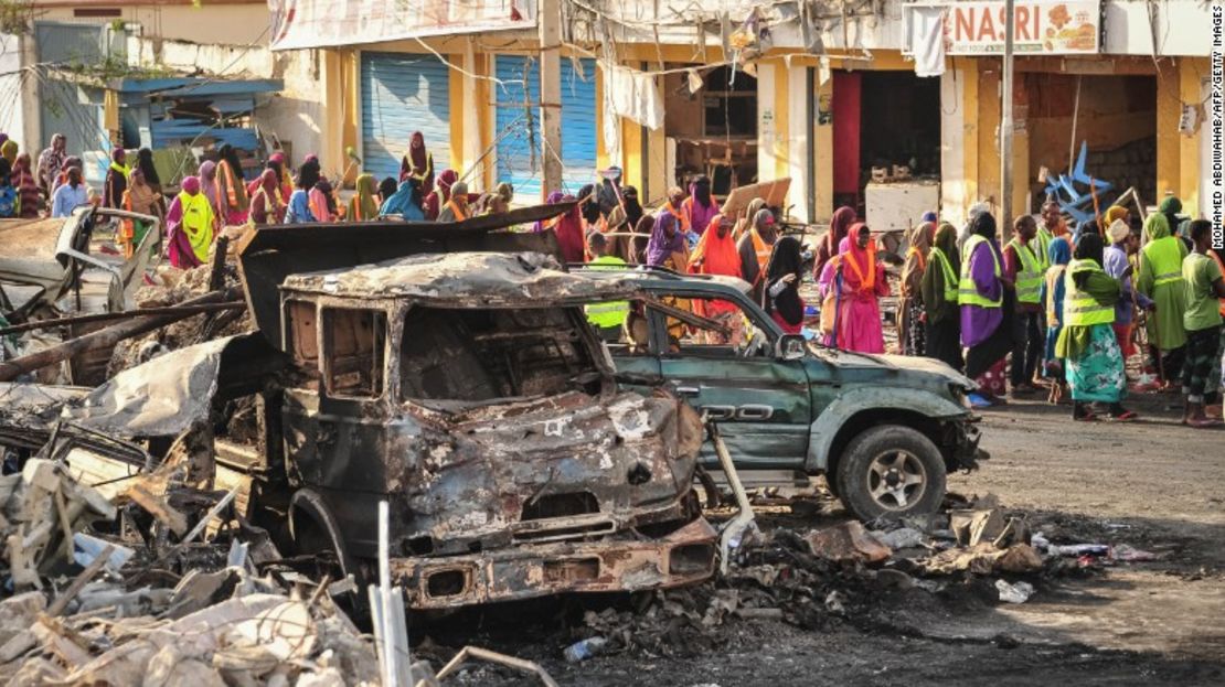 Imagen del 15 de octubre tras el masivo atentado el día anterior en Mogadiscio.