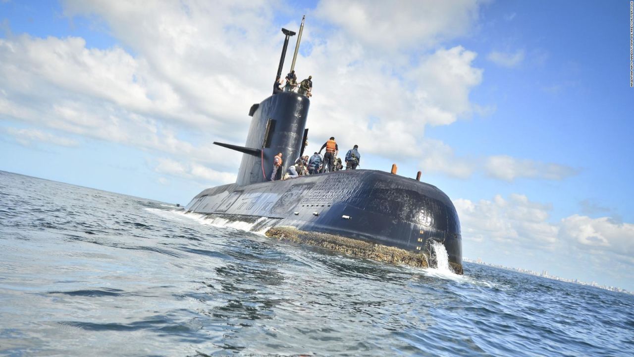 El submarino argentino ARA "San Juan" desaparecido el 15 de noviembre de 2017.