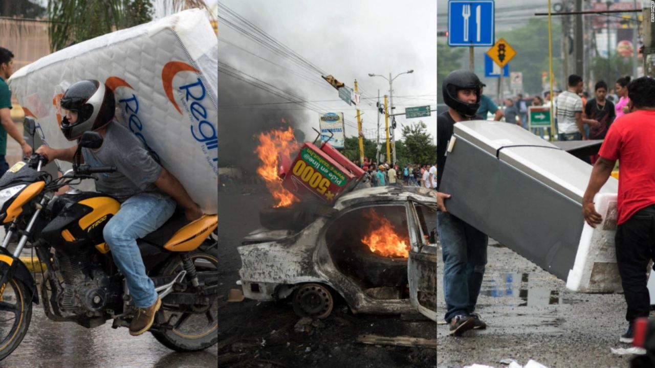 CNNE 471546 - honduras saqueos disturbios toque queda elecciones
