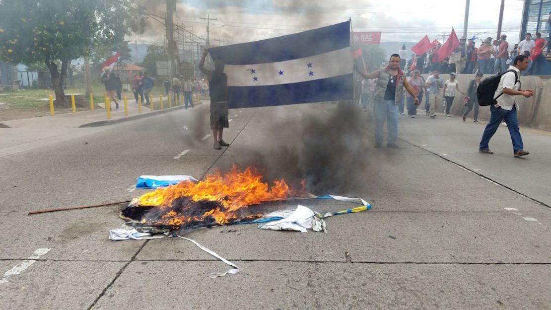 Protestas en Tegucigalpa.