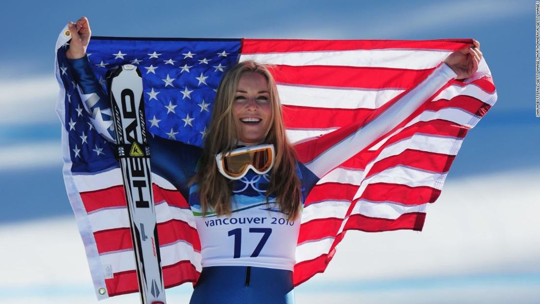 Lindsey Vonn, esquiadora de Estados Unidos, declara su oposición a Donald Trump.