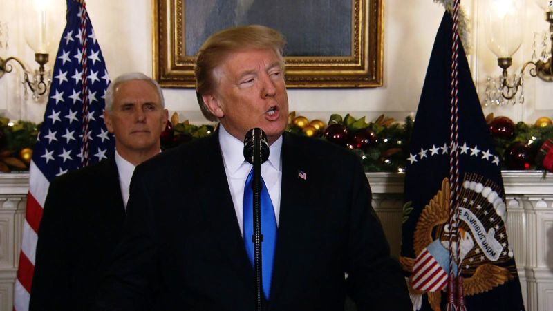 ¿masculló donald trump mientras hablaba de jerusalén? | cnn