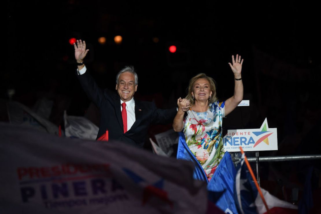 Sebastián Piñera, presidente electo de Chile, y su esposa Cecilia.