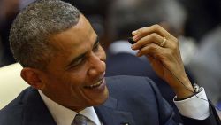 Foto de archivo del presidente Barack Obama durante la East Asia Summit Plenary Session en Myanmar en 2014.