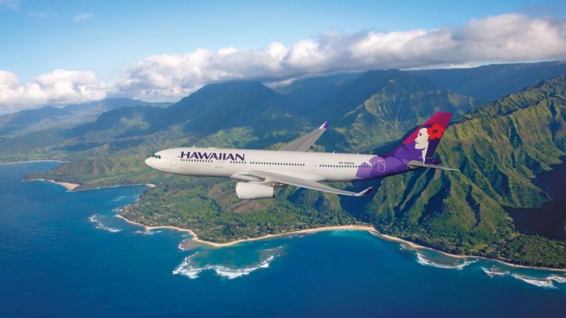 3. Hawaiian Airlines: la aerolínea hawaiana ocupaba el puesto N ° 1 el año pasado, pero en el ranking 2018 se redujo a 87,24% de puntualidad.