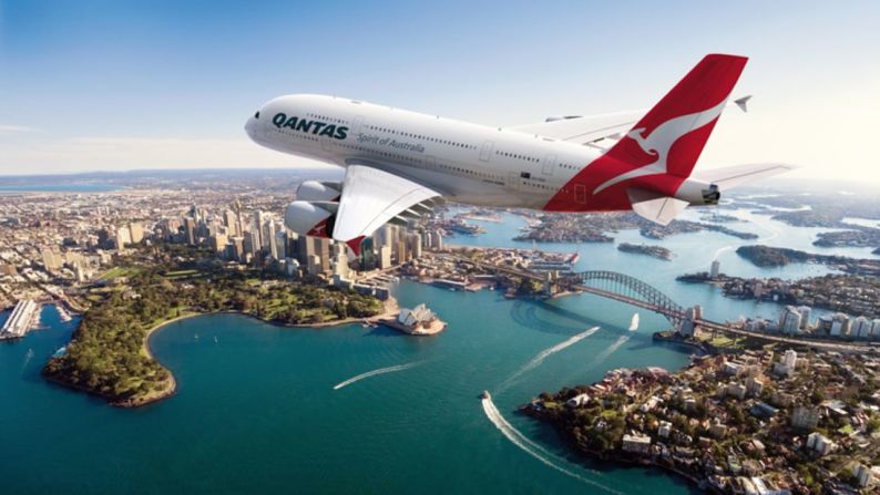 5. Qantas: Qantas no solo es una de las aerolíneas más seguras del mundo, un impresionante 86,18% de los vuelos de la aerolínea australiana llegan o salen a tiempo.