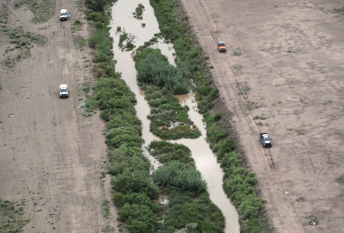 Un tramo de la frontera entre Estados Unidos y México, cerca de El Paso, Texas.