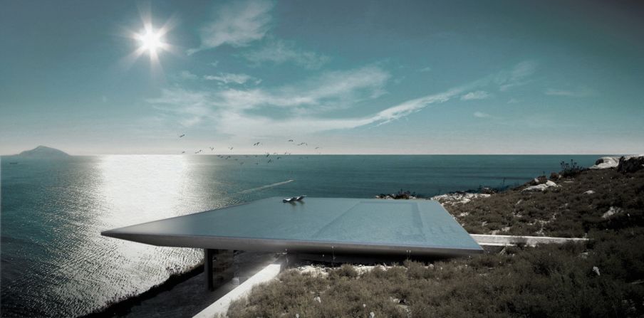 Casa Mirage, Grecia — Esta casa se ubicará en la isla griega de Tinos con una espectacular piscina de borde infinito que formará el techo de la construcción.