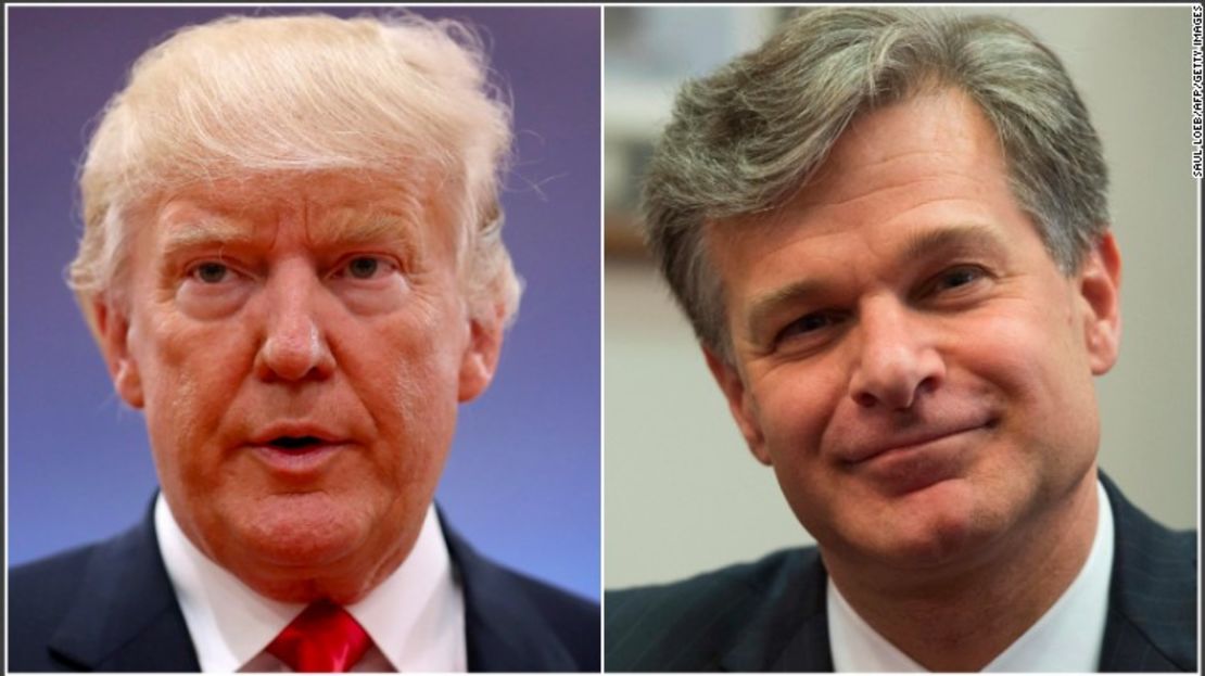 Donald Trump y Christopher Wray.