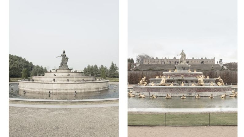 ¿Sabes cuál de estos dos estanques es el de París? A la derecha está el estanque de Latona “original” en los jardines de Versalles de la capital francesa y a la izquierda su respectiva réplica en Tianducheng.