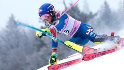 KILLINGTON, VT - NOVEMBER 26: Mikaela Shiffrin of USA competes during the Audi FIS Alpine Ski World Cup Women's Slalom on November 26, 2017 in Killington, Vermont.