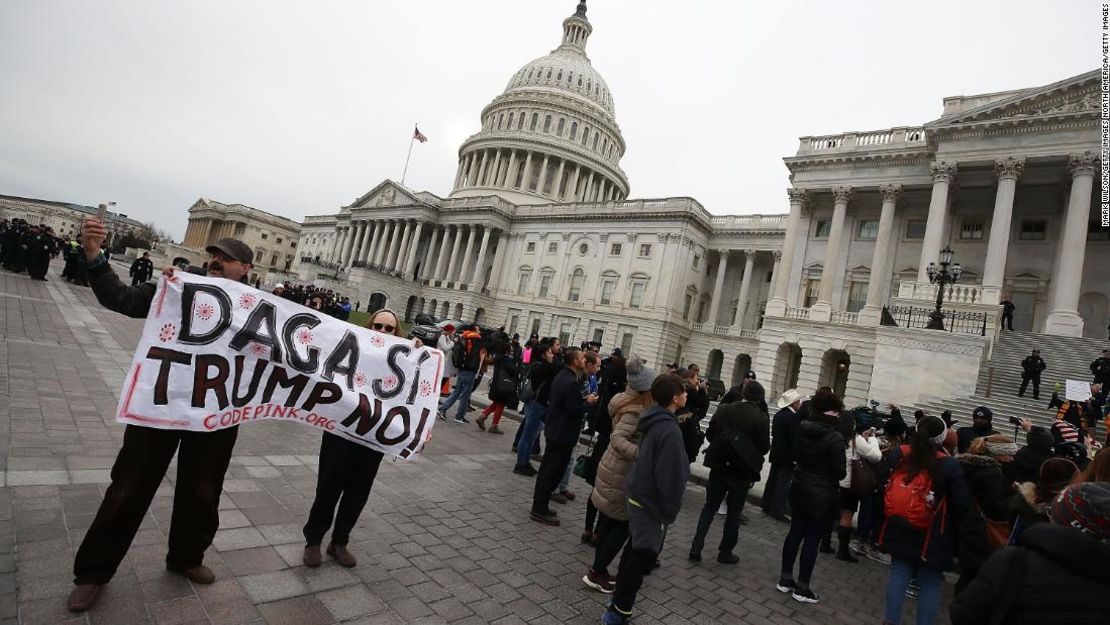 Protesta a favor del DACA, en Washington, en diciembre de 2017.