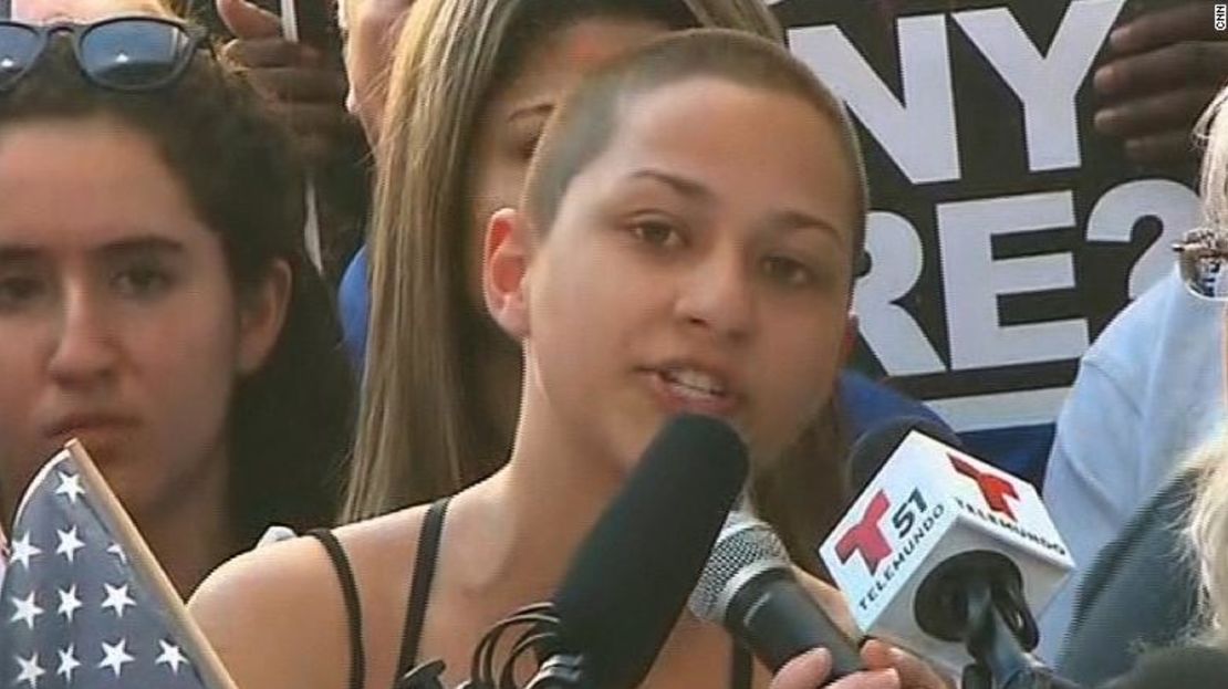 Emma Gonzalez, sobreviviente del tiroteo en la Florida.