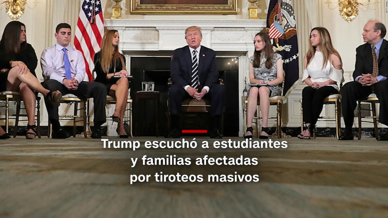 CNNE 500708 - trump minutocnn armas casa blanca reunion sobrevivientes familiares parkland