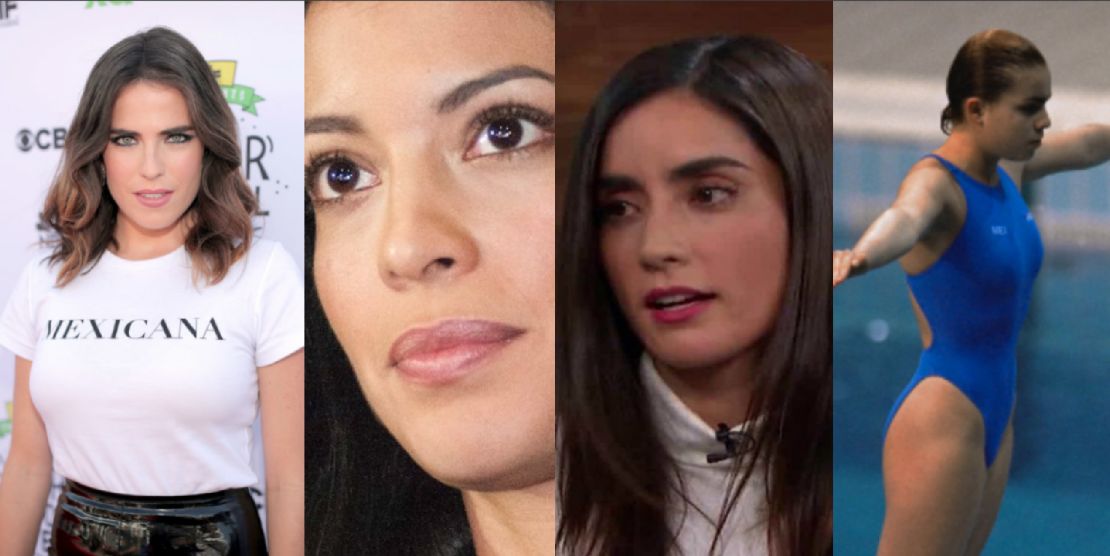 Actrices Karla Souza, Stephanie Sigman y Paola Núñez y la clavadista olímpica Azul Almazán